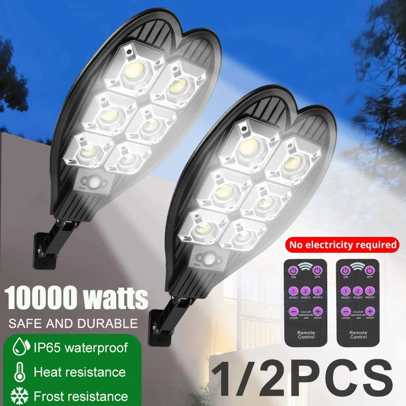 

30000W Solar LED Light Powerful Solar Lamps 3 Modes Outdoor Garden Light Waterproof 160COB Solar Street Lights PIR Motion Sensor