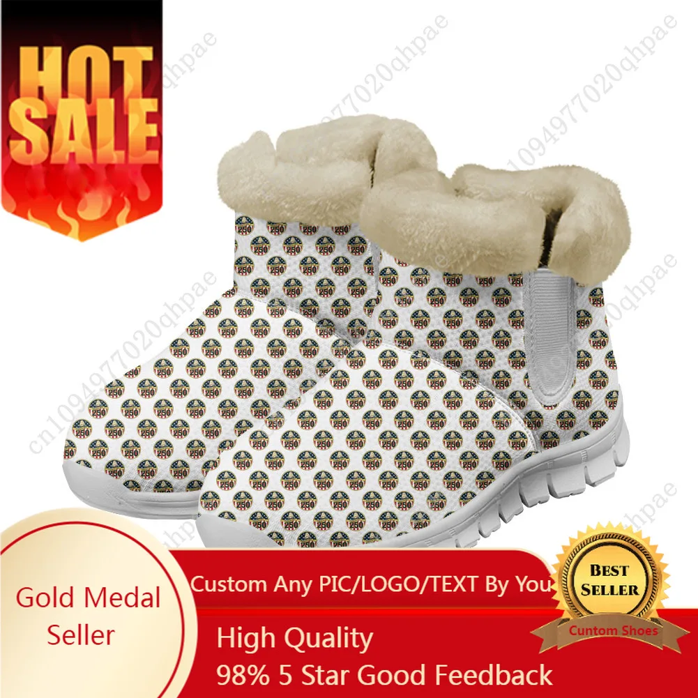 

Зимние ботинки из США на 250-летия, мужская и женская подростковая обувь, сохраняющие тепло ботинки, легкие спортивные кроссовки по индивидуальному заказу