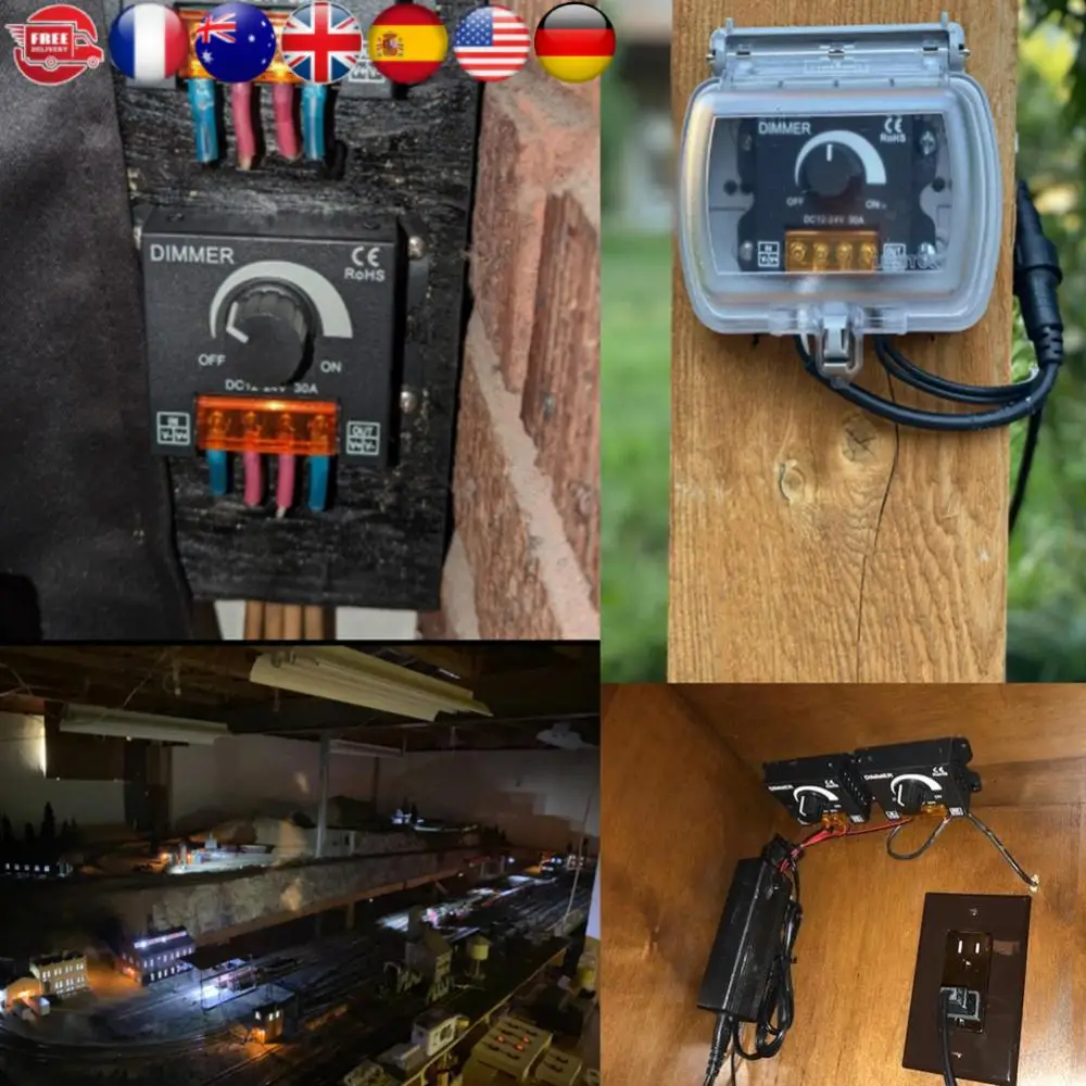 

LED Brightness Regulator Adjustable Brightness Dimmer Controller PWM Digital Stepless Dimming for Lamp Strip Single Color Lamp