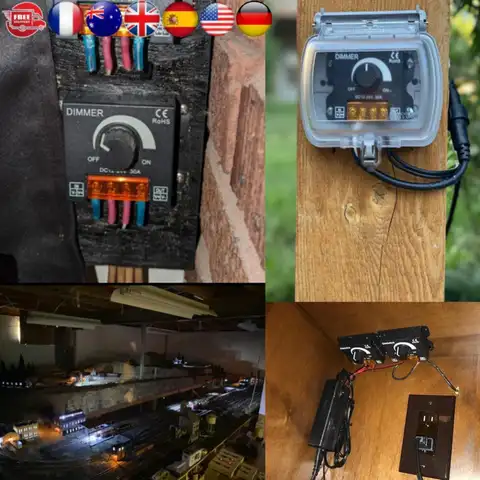 LED Brightness Regulator Adjustable Brightness Dimmer Controller PWM Digital Stepless Dimming for Lamp Strip Single Color Lamp