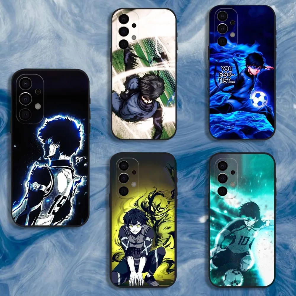 

Anime B-Blue L-Locks Phone Case For Samsung S25,S24,S21,S22,S23,S30,Ultra,S20,Plus,Fe,Lite,Note,10,9,5G Black Cover