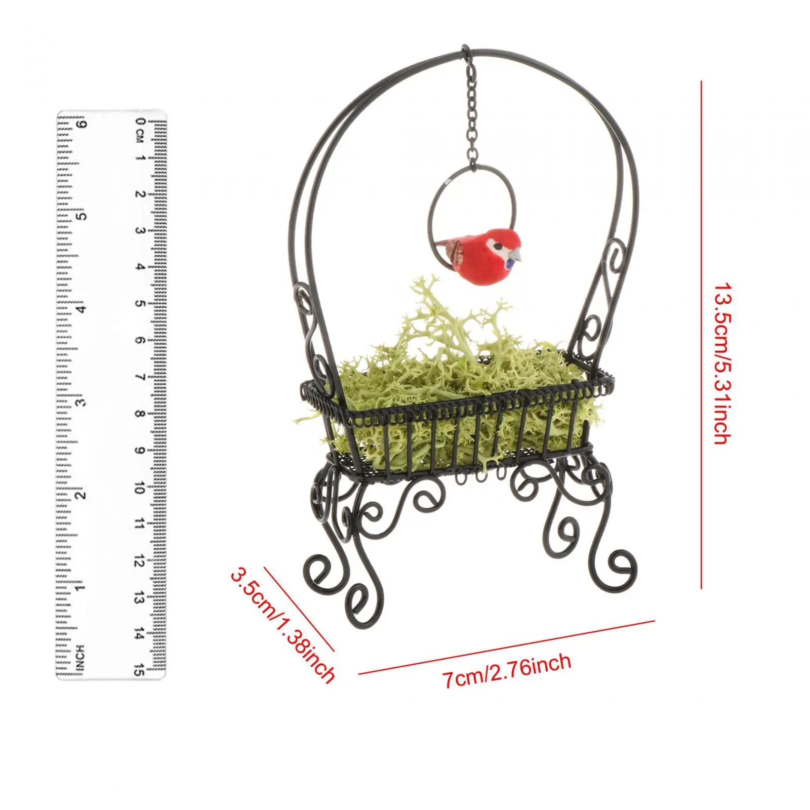 1:12 Doll House Mini Garden Rack Model Craft 7x3.5x13.5cm Furniture Accessory Decorative Multifunctional Ornament Decoration