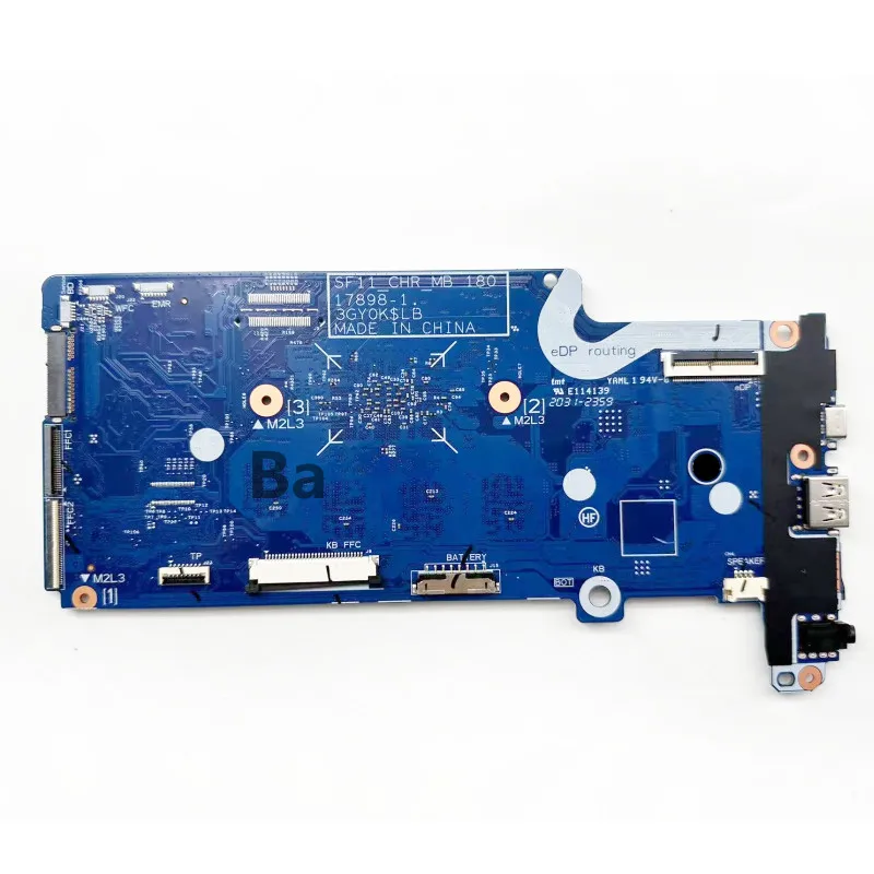 For DELL Chromebook 11 5190 Laptop motherboard 17898-1 With SR36L N3450 CPU