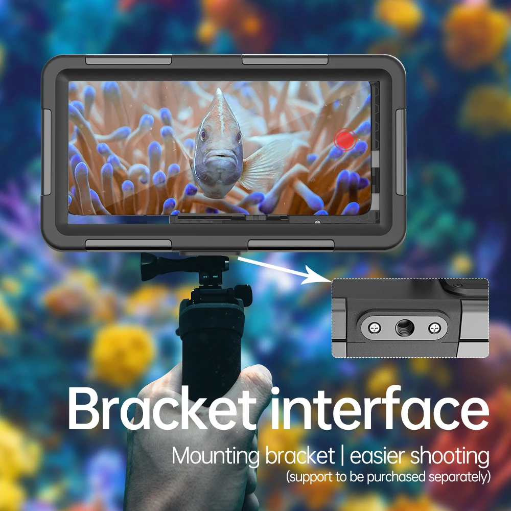 Shellbox Neu Verbesserte Mehrfarbige IP68-Standard 15M/50ft Tauch-/Schwimm-Fotografie Professionelle Wasserdichte Handyhülle – Detail 8