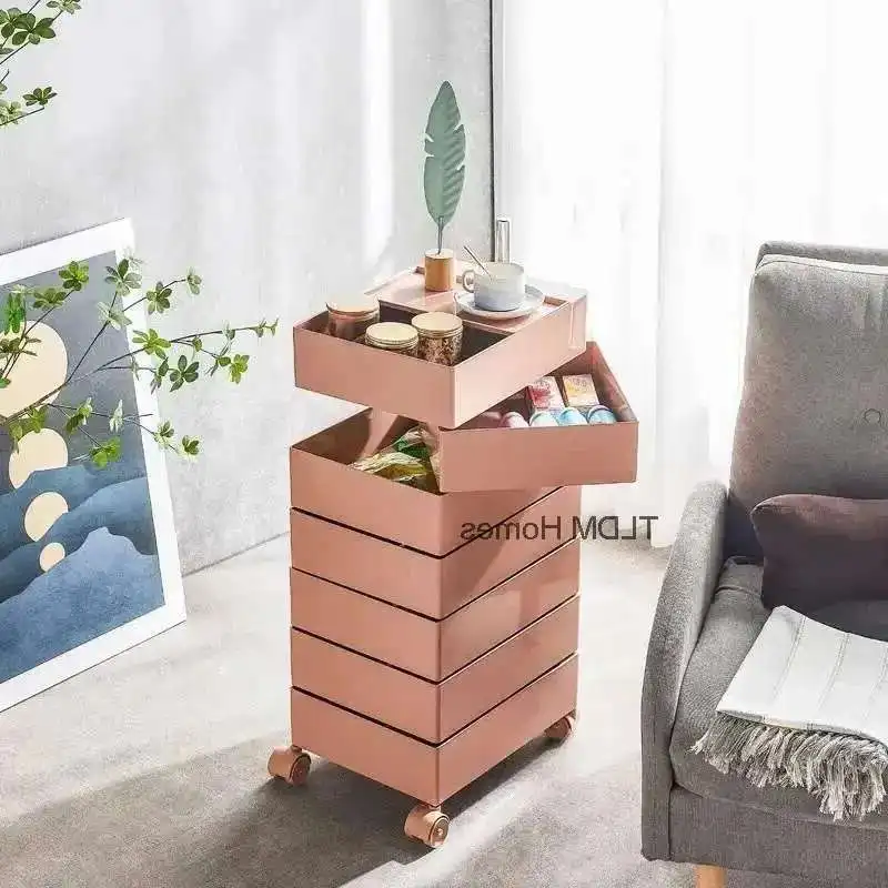 

Creative360 ° Вращающаяся тележка для красоты, эстетическая вспомогательная тележка для парикмахерской, многофункциональный шкаф для инструментов, многослойная тележка для хранения