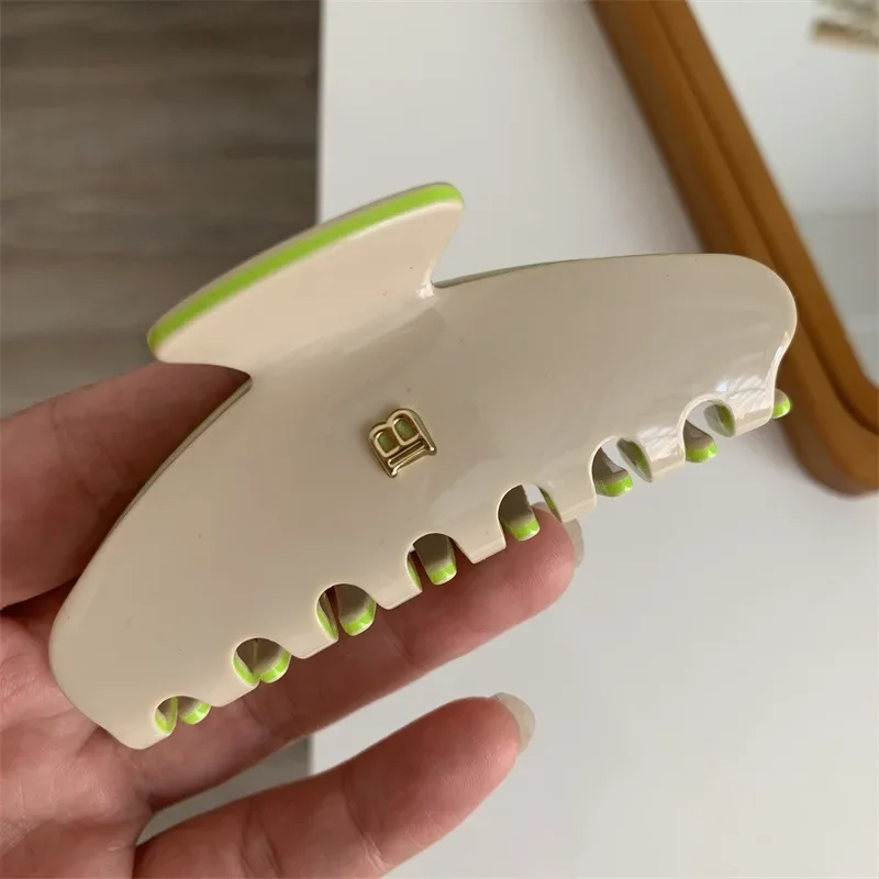 قطعة واحدة من مشبك الشعر الجديد من ورقة الأسيتات، مشبك على شكل حرف القرش، ملحق عصابة الرأس، مشبك الإمساك، مشبك شعر القرص الحلو، إكسسوار للشعر