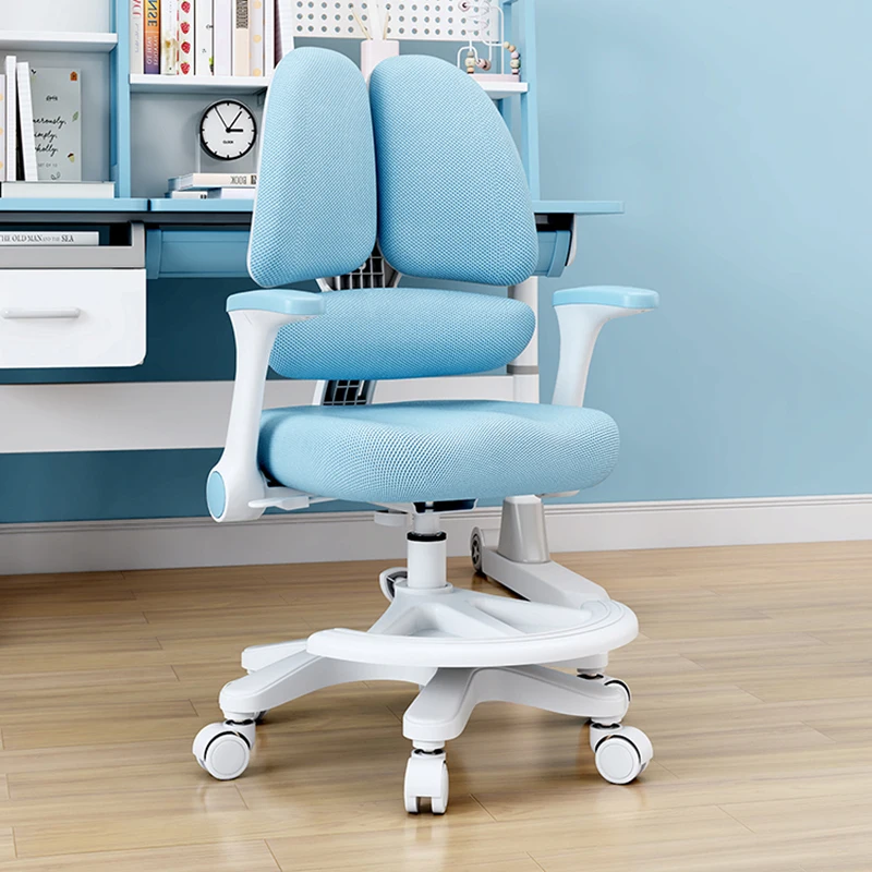 Gaming Kids Office Chair Computer Study Girl Elementary School Student Chair Wheels Lift Chaise Enfants Child Room Furniture