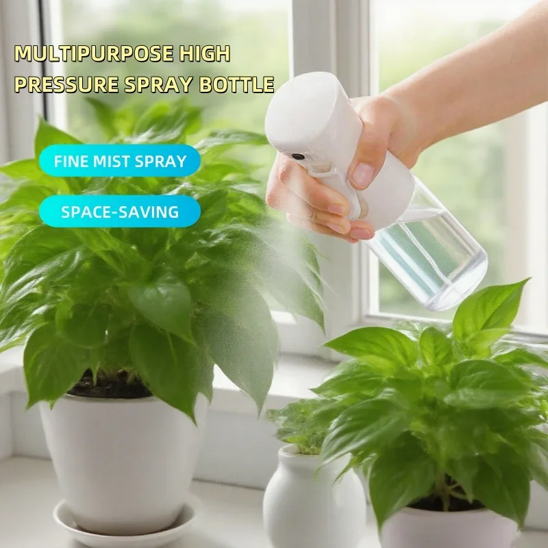 Press Type Spray Bottle Plastic Gardening Watering Can Multi Functional Household Cleaning Beauty Hydrating Portable Atomizer