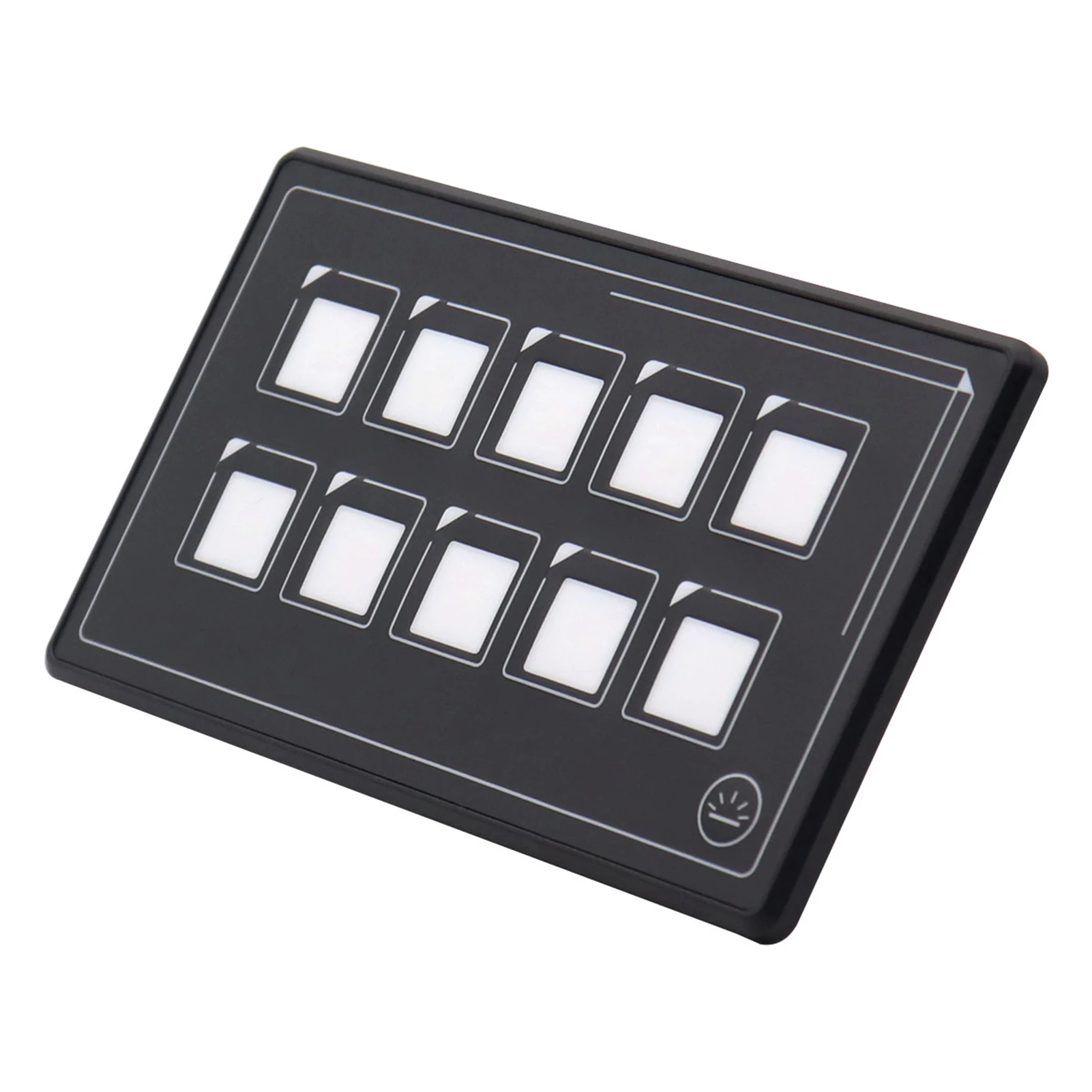 Car Universal 10P Membrane Control Switch Panel with Backlight Module LED Touch Electronic Accessories USB Cable Built-in PPTC