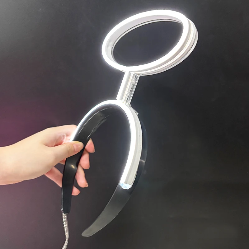 Kawaii Cupidon ange bandeau lumineux bandeau circulaire lumineux néon brillant cerceau de cheveux femmes accessoires ange Cosplay accessoires