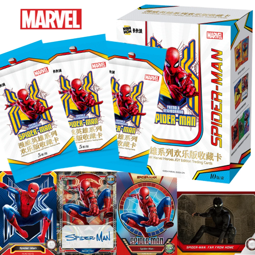 

Marvel Spider-Man Collection Cards Highly Popular Characters Spider Web Element Design Special-shaped Cards Kids Hobbies Gifts