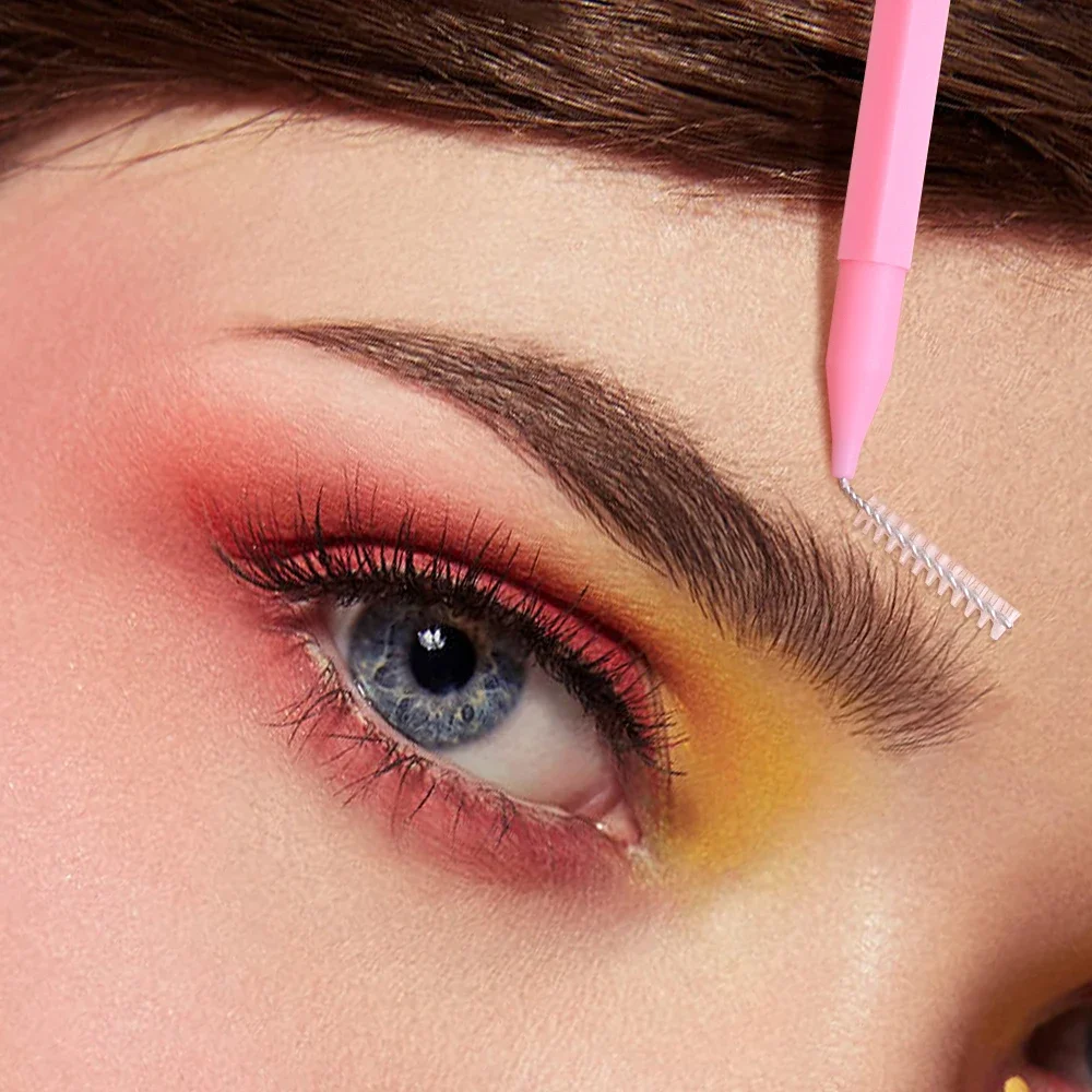 10 teile/beutel Einweg Augenbraue Mini Pinsel und Stirn Lift Werkzeug Wimpern Verlängerung Kamm Dauerwelle Pinsel Lash Zubehör für Schönheit Make-Up