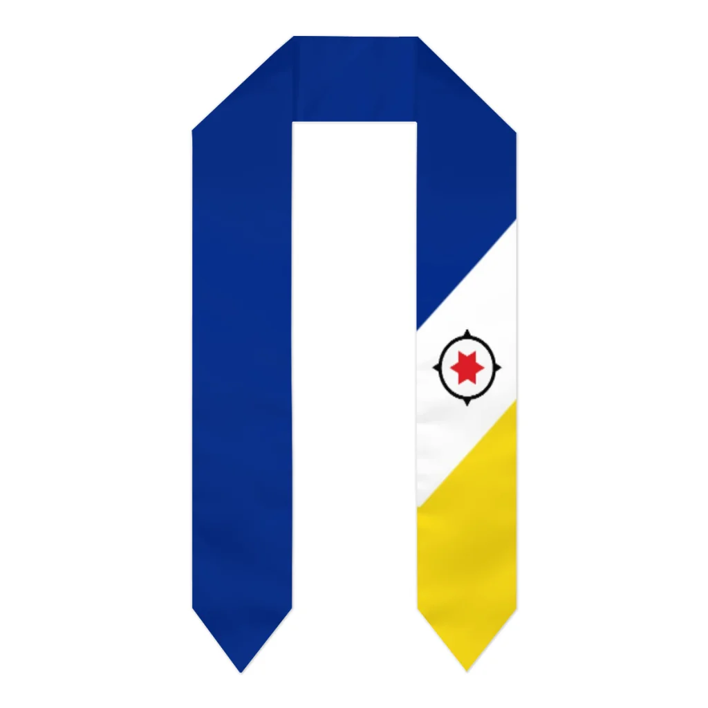 

2026 Шарф-саше с флагом Бонайры, с принтом, для выпускников, для международных программ обучения за рубежом, унисекс, аксессуар для вечеринок