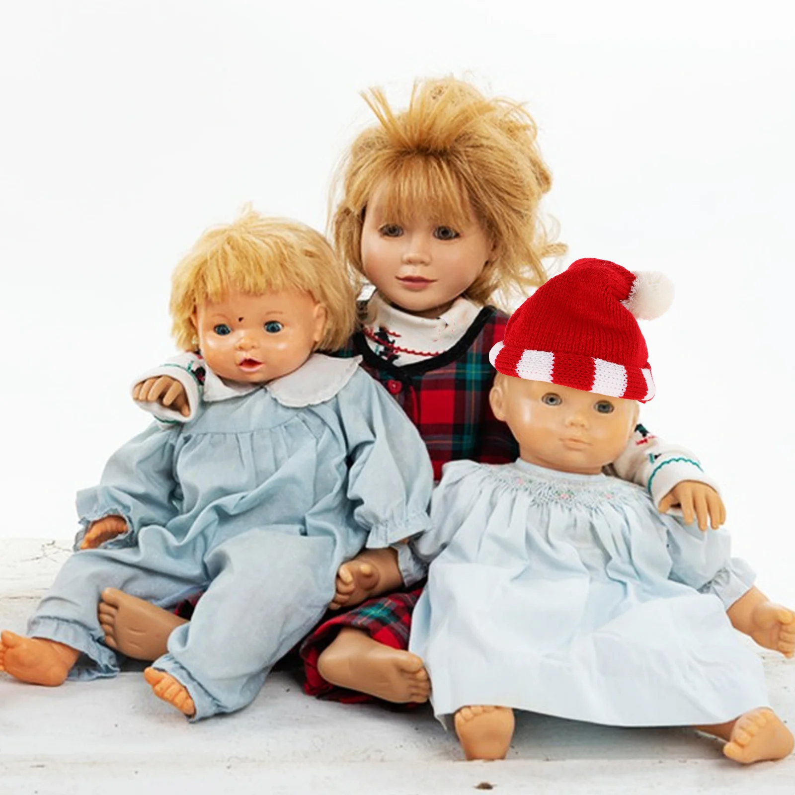 Mini Czapki Dziane Wykwintne Czapki z Wełnianej Włóczki Materiały do Rękodzieła DIY Kreatywne Dekoracje Świąteczne Akcesoria Spinki do Włosów Broszki