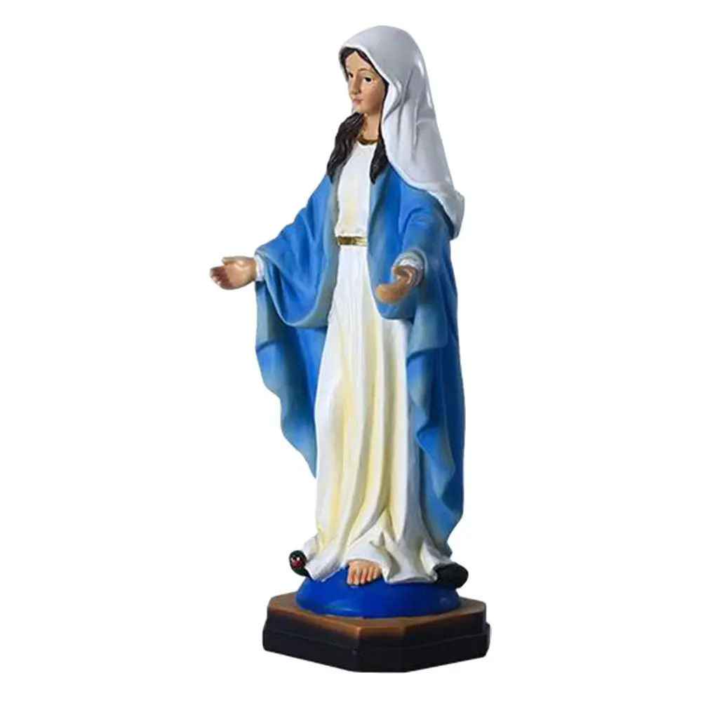 

Decorative Resin Statue Beautiful Mary Sculpture for Believer's Home Church Interior Religious Desktop Adornment Gift