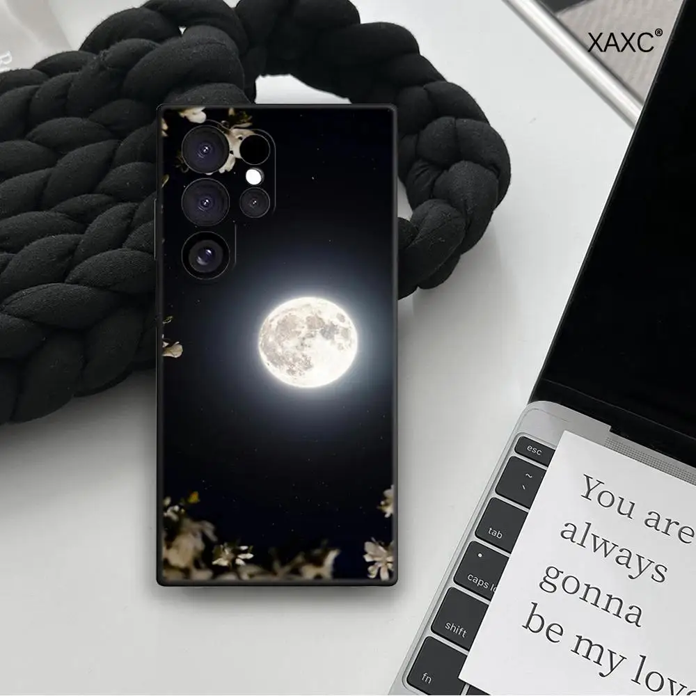 HD High-End Moon Phone Case For Samsung Galaxy A17 16 A15 4G 5G A14 A13 A57 A37 A27 A26 A55 A35 A53 A24 A34 Soft Shell