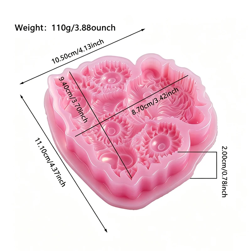 Lotus Sunflower Owl Fondant Bloom Rose Cooking Tools Silicone Mold Paste Mold Cake Decorating Clay Resin Sugar Candy Sculpey