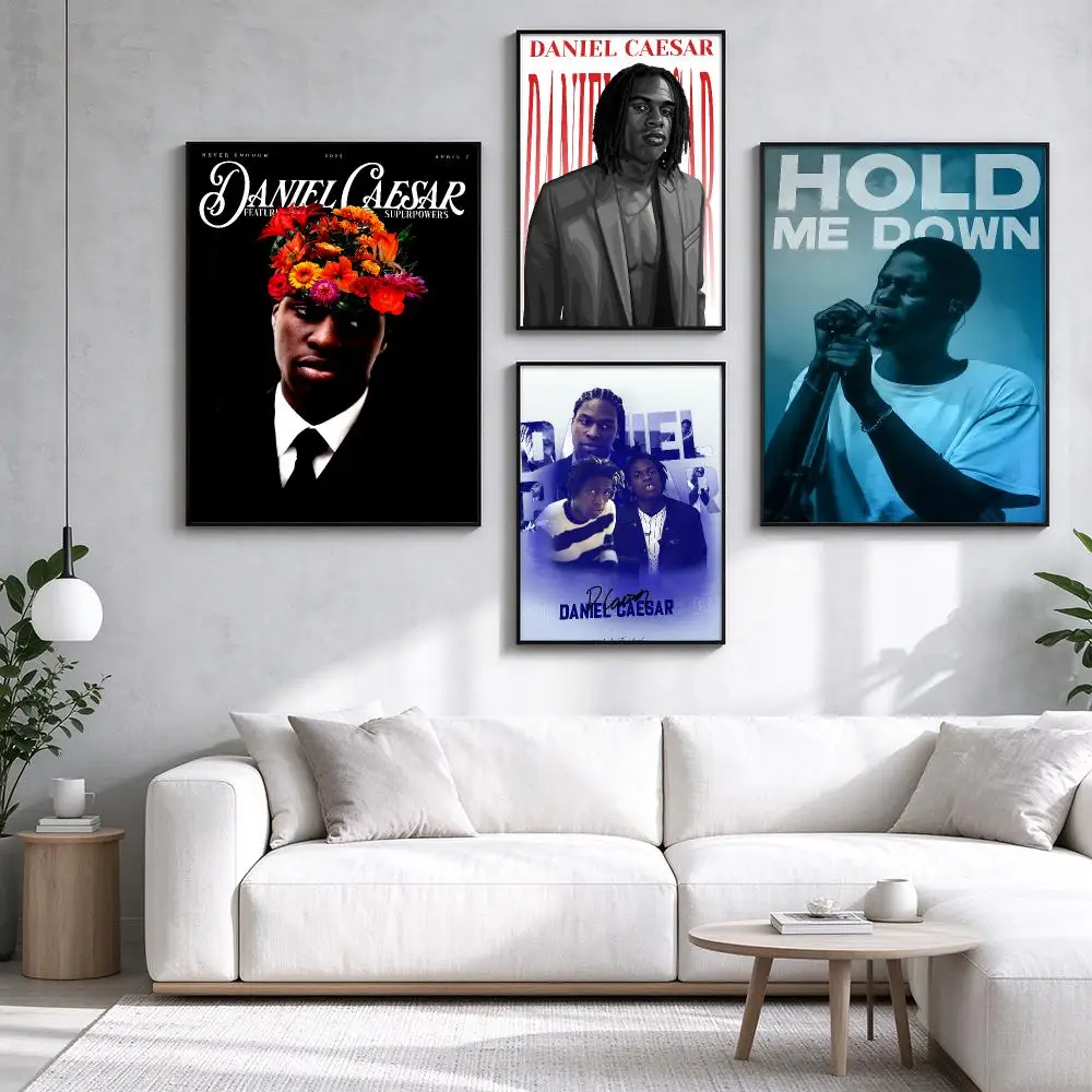 Daniel Caesar R&B Singer Soul Collection Poster HD art sticky wall waterproof home living room bedroom bar aesthetic decoration