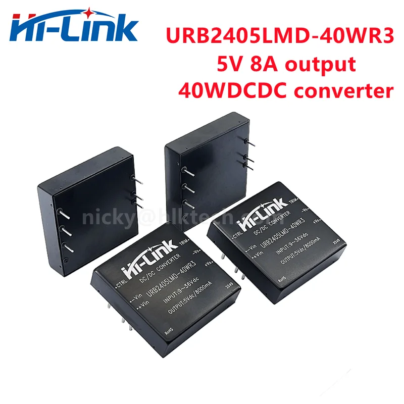 Bezpłatny statku Hi-Link 40W izolowany konwerter DC-DC, 24V na 3V/5V/12V/15V/24V moduł zasilania URB2405LMD-40WR3wysoka wydajność