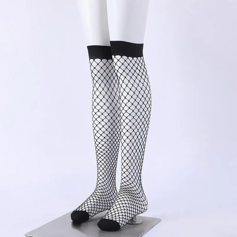 49me Phụ nữ Fishnet đùi khiêu dâm Vớ cao