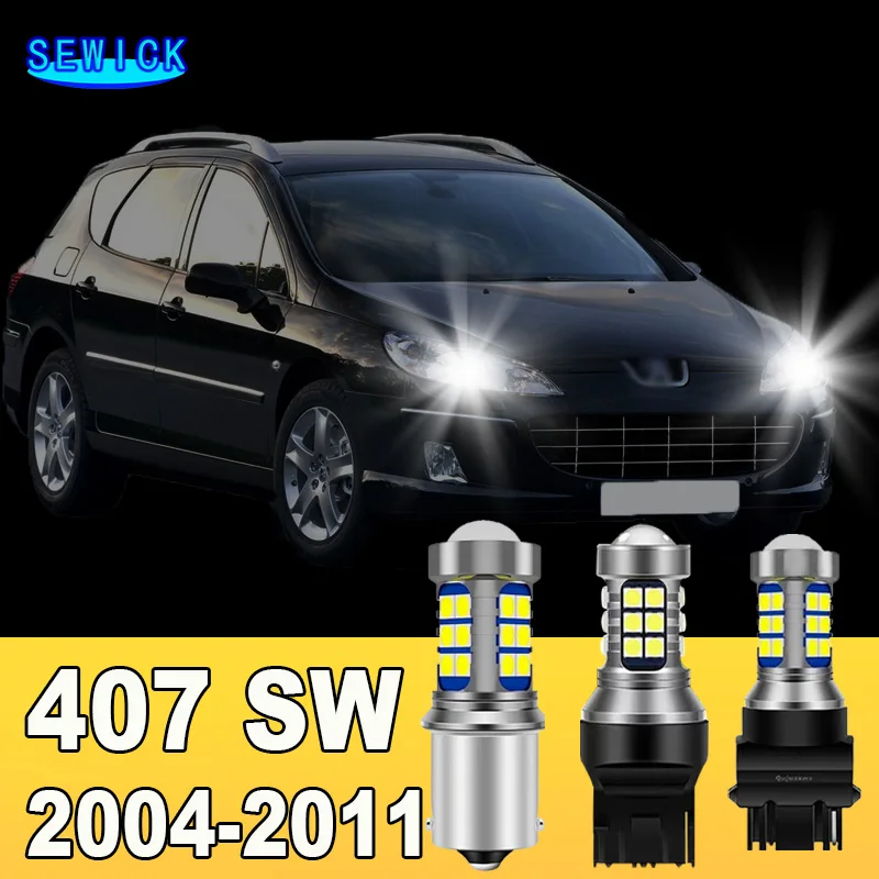 

Running Light 2pcs Dual Mode LED Turn Signal+Daytime DRL Accessories For Peugeot 407 SW 2004-2011 2005 2006 2007 2008 2009 2010