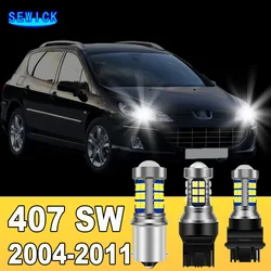 Running Light 2pcs Dual Mode LED Turn Signal+Daytime DRL Accessories For Peugeot 407 SW 2004-2011 2005 2006 2007 2008 2009 2010