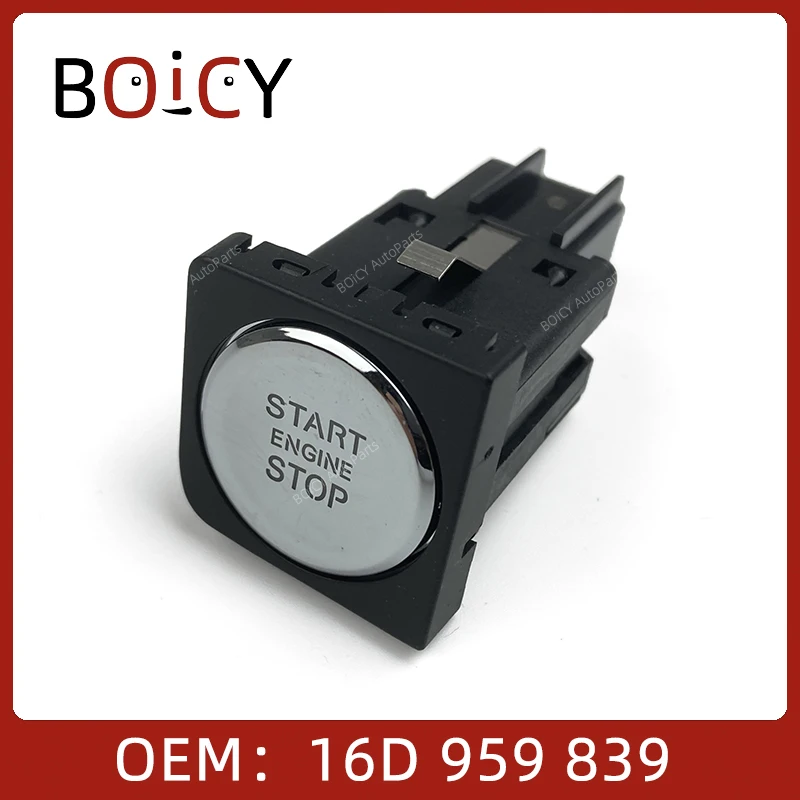 BOICY Engine Start Stop Button Switch 4Pin Fit for VW Jetta syncro 2011 2012 2013 2014 2015 2016 2017 5C7959839A 16D959839