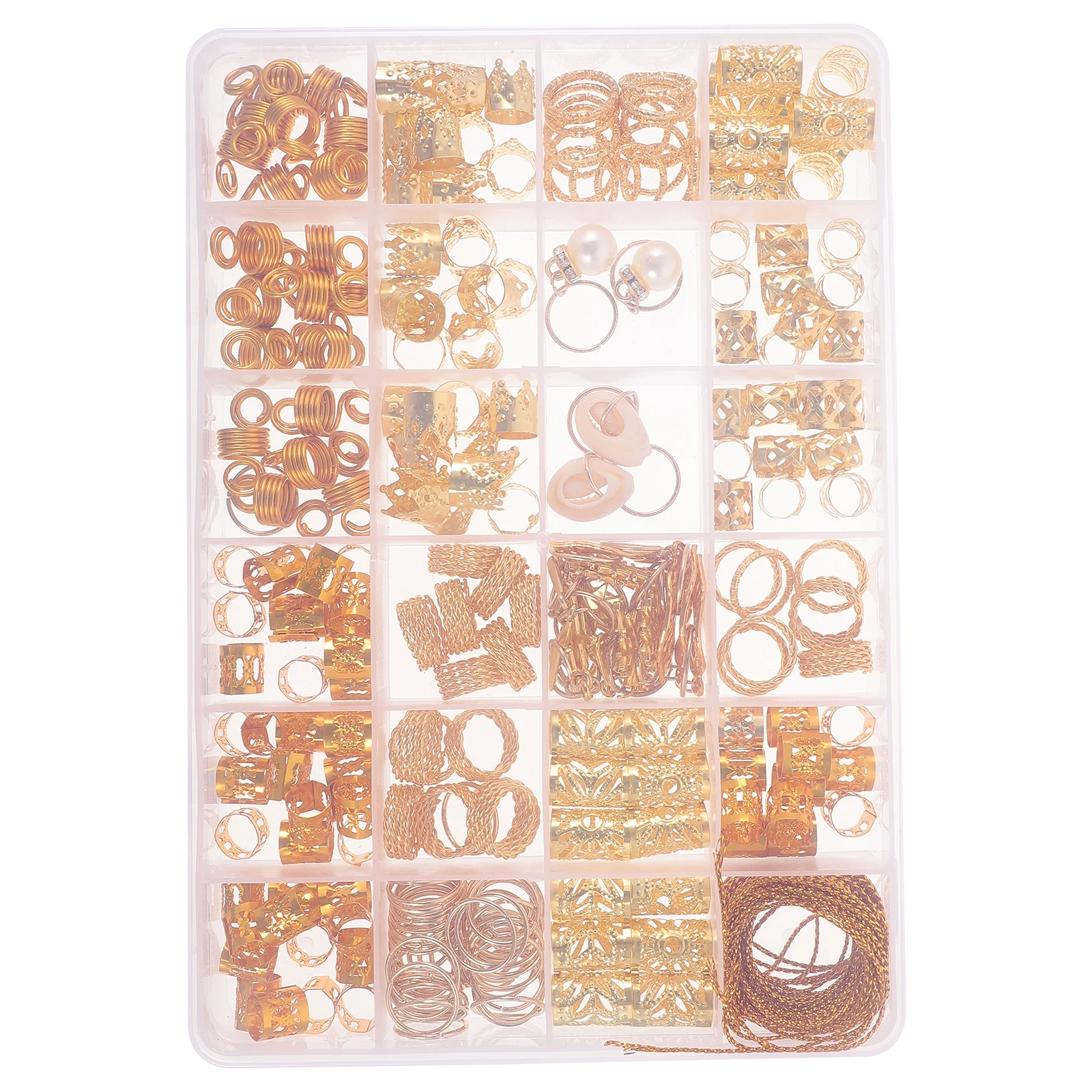 

257 Pcs Gold Pearl Crown Hair Circles Braiding Accessories for Hair Decorations Beads Braids Stylish Lightweight