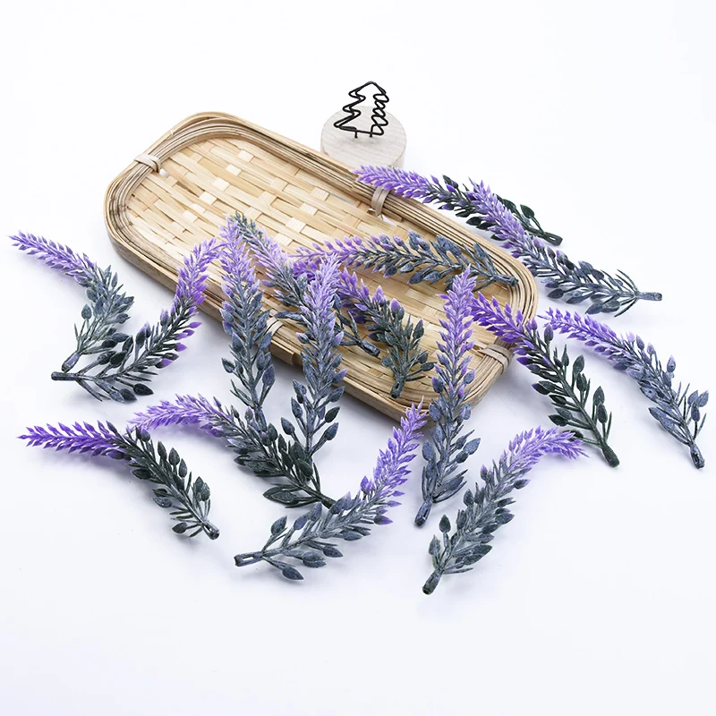 50 Stücke/80 Stücke Lavendel Kunststoff Blume DIY Hochzeit Geschenkbox Festival Dekoration Hause Vase Tisch Weihnachten Girlande Künstliche Pflanzen – Detail 6