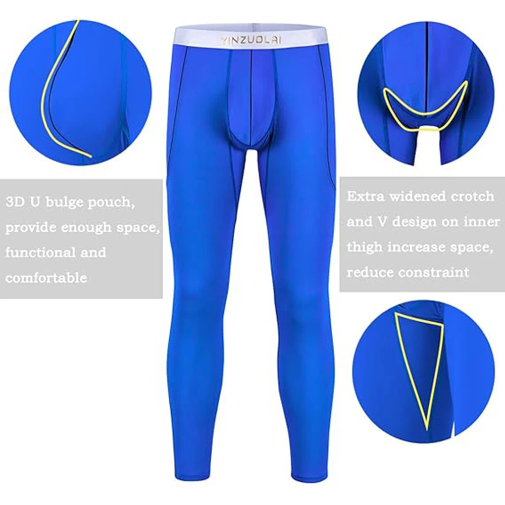 Zonbailon Men’s Long Johns Thermal Underwear - Base Layer with Hammock Support, Warm and Comfortable Bottoms for Cold Weather