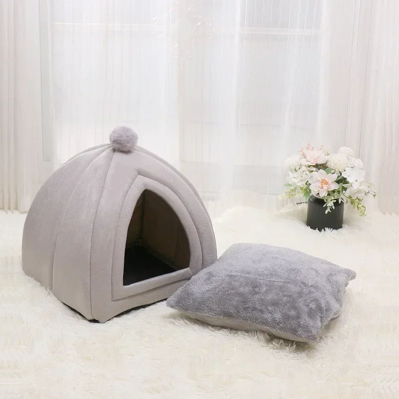 

Cat House Semi-closed Comfortable Pet Bed Non-deformable Puppy Nest Soft Pet Accessories