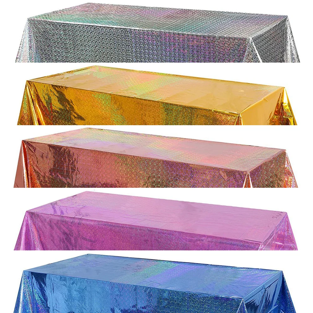 Einweg-Tischdecke, weiß, schwarz, rosa, goldfarben, Kunststoff, für Geburtstag, Hochzeit, Party, Esstisch, Dekoration, Gastgeschenk – Detail 11