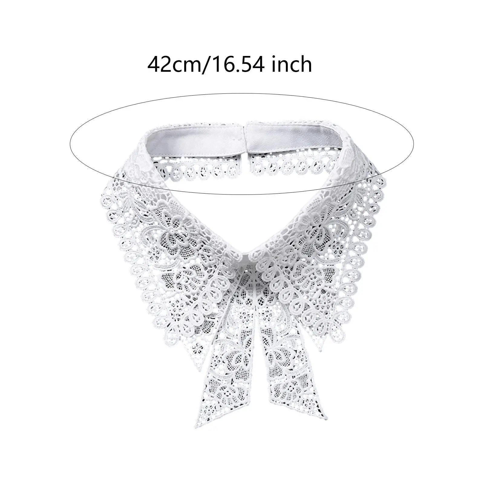 Кружевной воротник для женщин, стильный искусственный аксессуар для блузки и платья