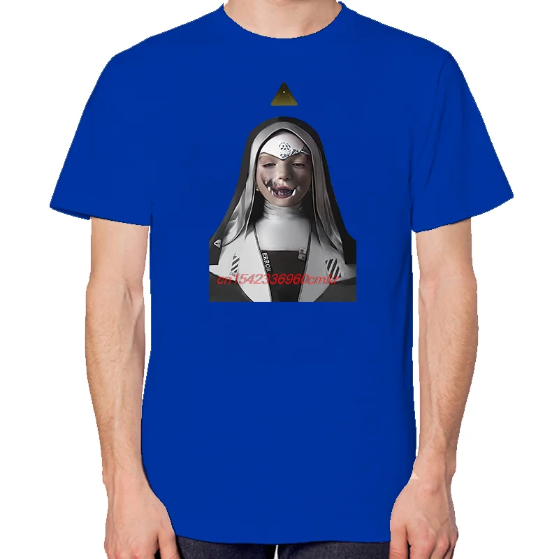 Demonic Nun Nonne Religieuse Horror Monster Graphic T Shirts Fashion Summer Cotton New Shirts And T-Shirts Round neck T-shirt