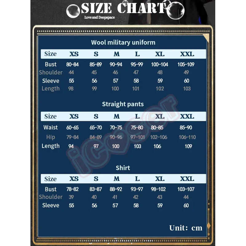 Amor y espacios profundos héroes Cosplay disfraz peluca Farspace Colonel uniforme femenino gorra Caleb fiesta de Halloween mujeres carnaval Outfita