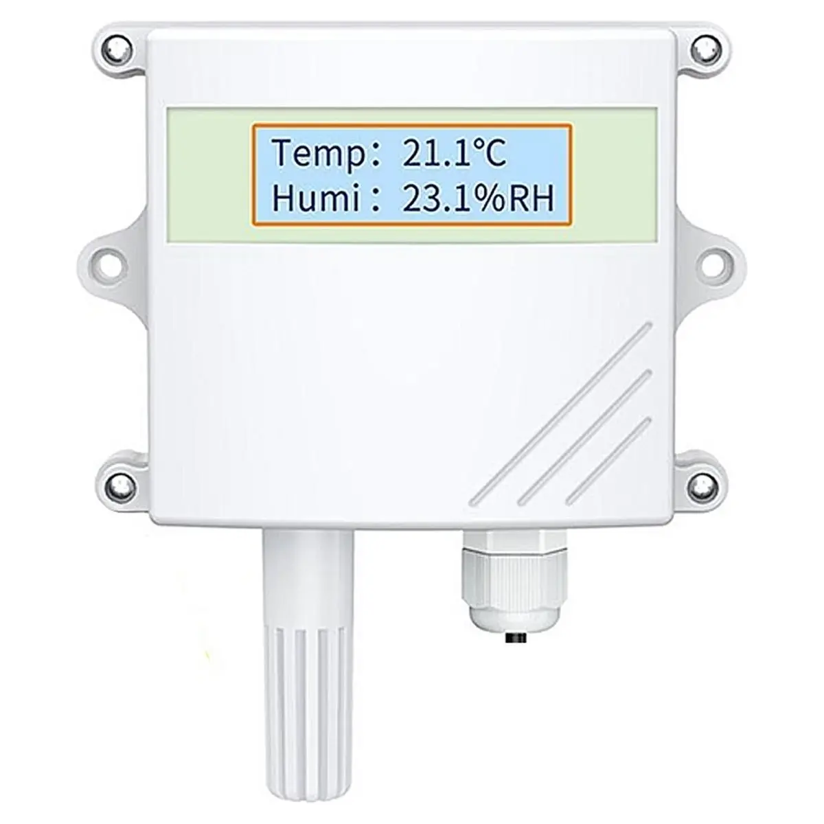 LCD Display Temperature and Humidity Sensor SHT40 Probe Wall-Mounted Detector Waterproof Transmitter Sensors RS485 1M