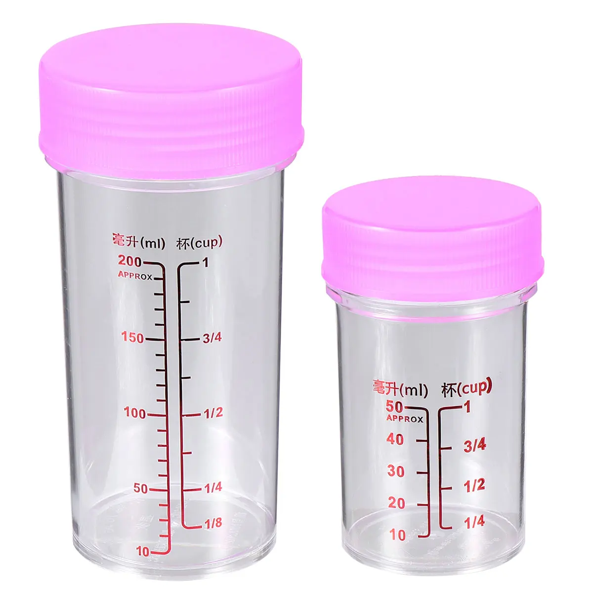 

2Pcs Plastic Measuring Cups PP Graduated Beakers Clear Scale Waterproof Reusable for Kitchen Lab Painting Crafts Science