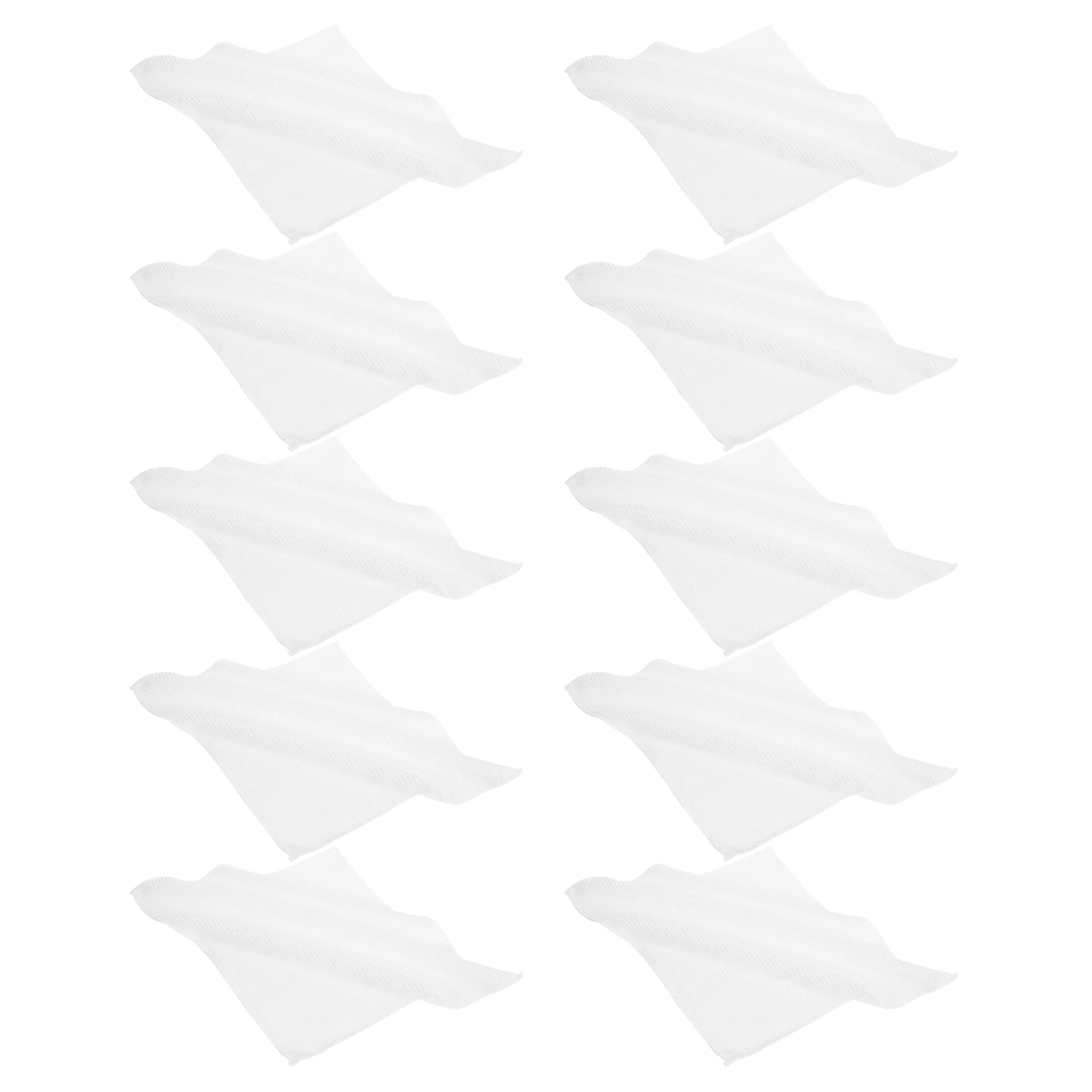 

10pcs Fiber Dish Cloths White Durable Kitchen Washing Towels Oil Water Absorbent Multi-Use Cleaning Rags Glassware