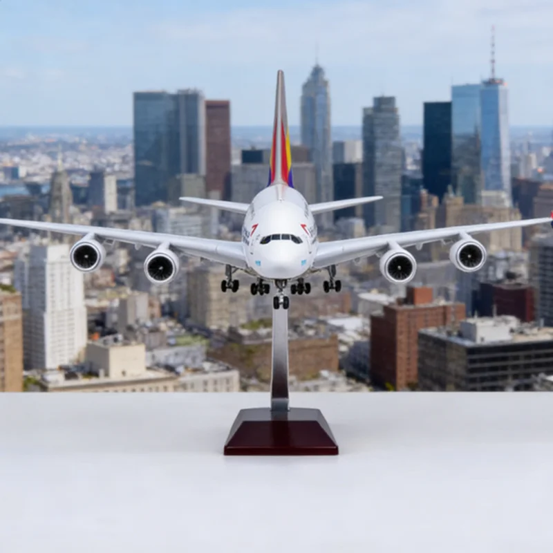 

New 1/160 Airplane Model A380/B747 Asian Korean ASIANA International Airline Aircraft Series With Light wheels Model Decoration
