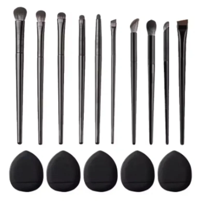 Set Sbavature per trucco occhi Sottopelo Eyeliner Lama Dettaglio occhi Piccoli pennelli per trucco Occhi Pennelli per ombretto a setole morbide 10 pezzi