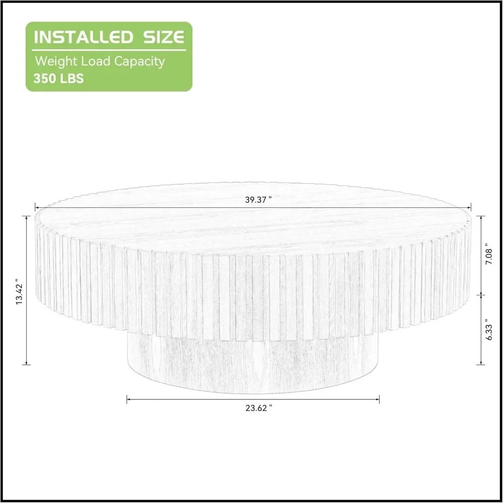 Round Coffee Table 39.37