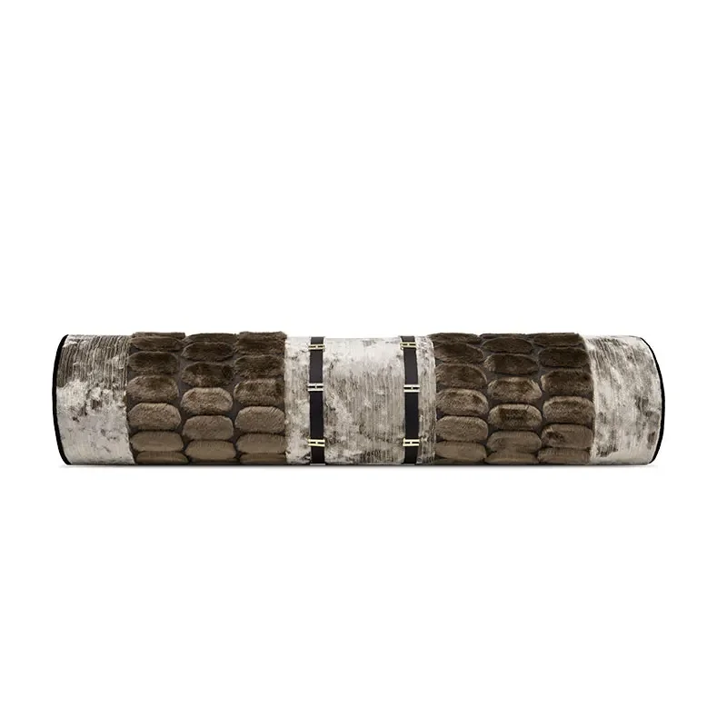 Golden light luxury candy pillow 15 * 70cm decorative cylindrical home decoration cushion