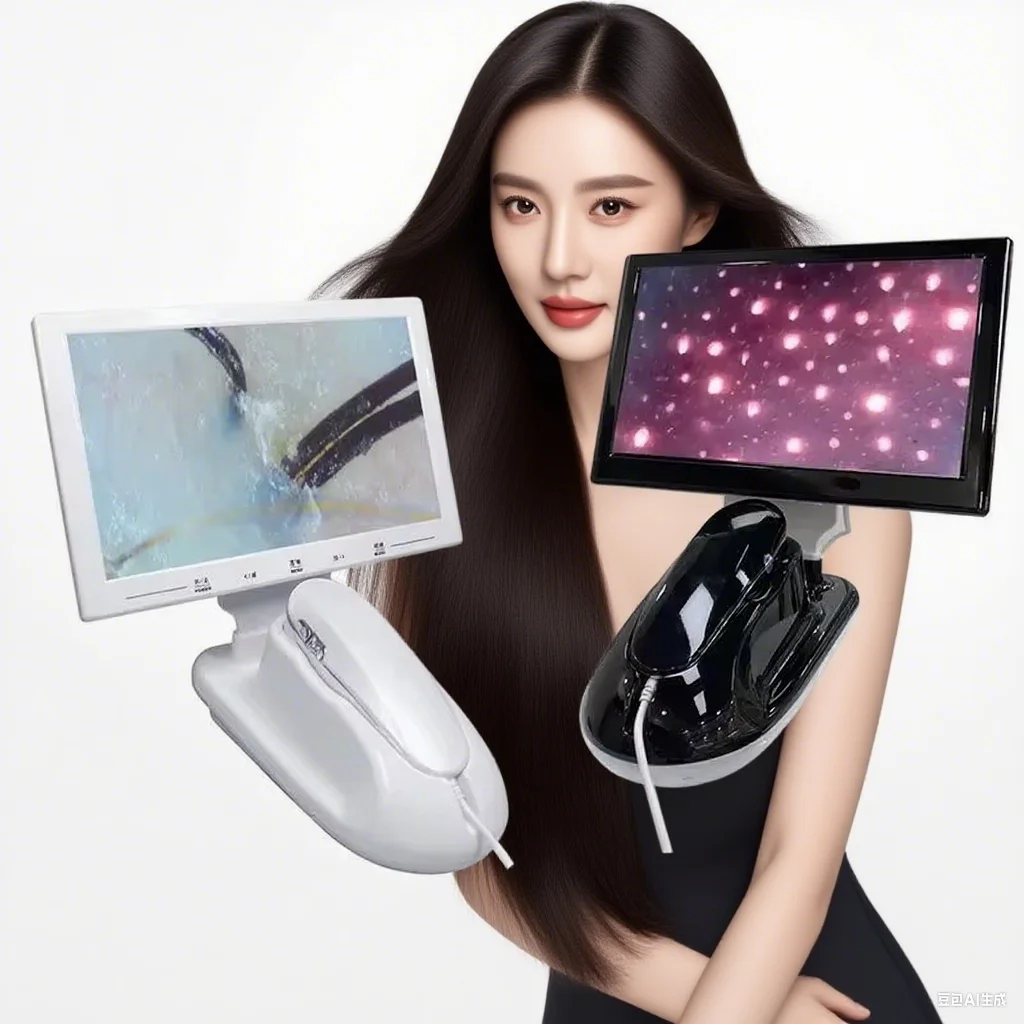 New 11 HD LCD Screen Hair Follicles Scalp Detector Professional Digital Skin Analyzer Oil Moisture Detectors Microscope Tester