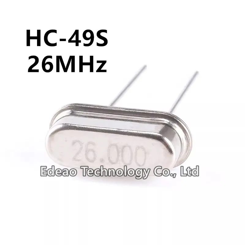 10pcs/lot NEW HC-49S 26M 49S 26.000 26MHz DIP-2 Quartz Resonator Passive Crystal Oscillator