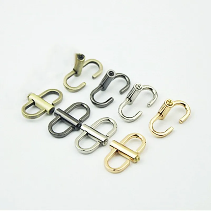 

50pcs Metal Bag Strap Chain Adjustable Shorten Tool Swivel Ring Connectors Buckles 360 Degree Rotation More Color