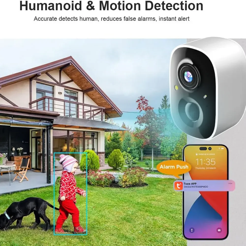 5MP WIFI Solar Surveillance Camera HD Human Detection Full Color Night Vision Two Way Audio Kit 4.39 Inch LCD Monitor ESeecloud
