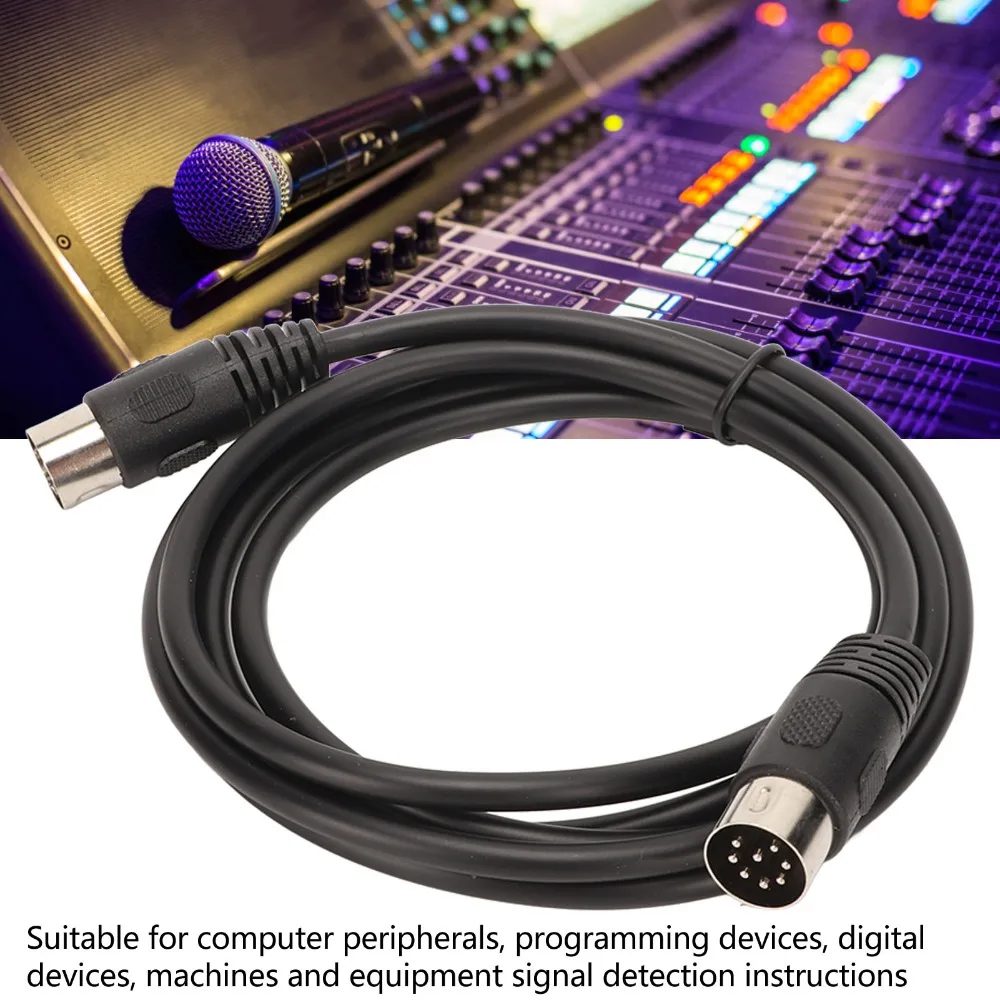 1.8m / 5.9ft 8 Pin Din Male to 6 Pin Din Male Cable Flexible Plug and Play Sound Data Signal Connection Cable