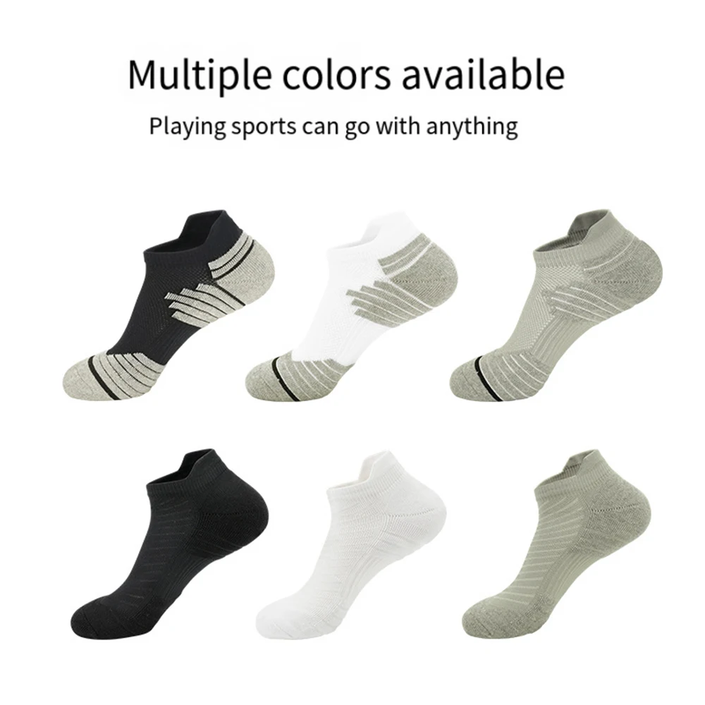 Marathon running socks men\'s towel bottom thickened anti slip fitness short sports socks running socks for men and women