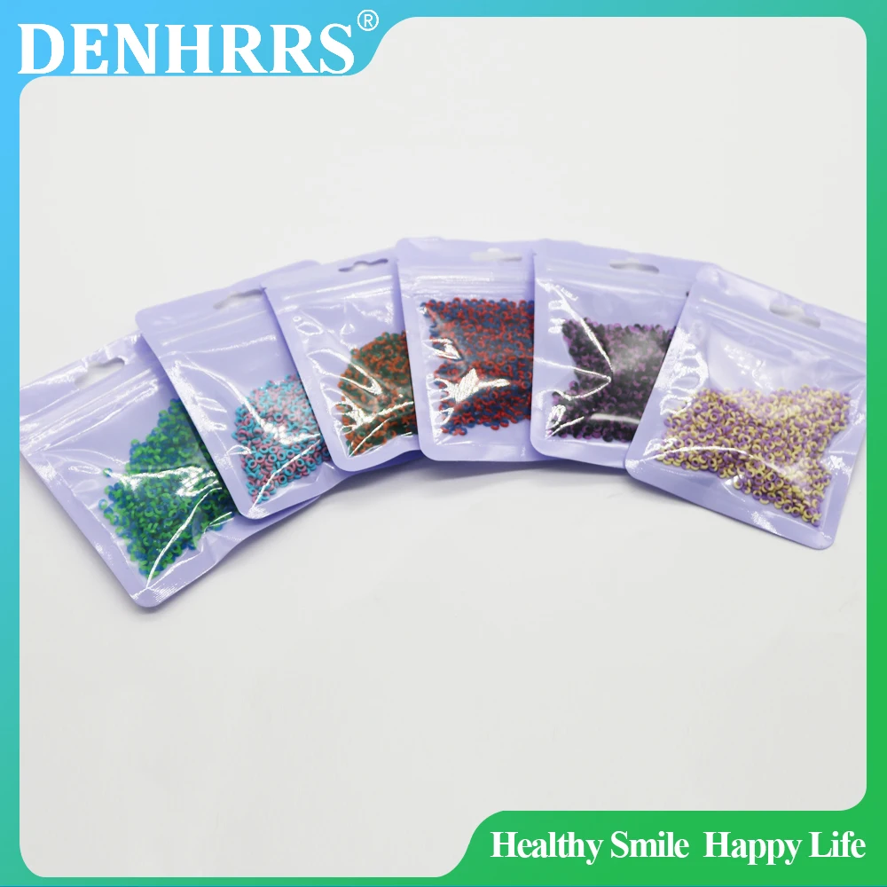 

1040Pcs/Pack Two Tone Ligature Tie bulk Dual Color Dental Orthodontic Elastic Rubber Ties