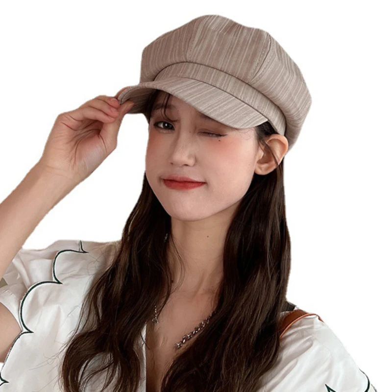 HT4026 Spring Autumn Women Hat 2022 New Fashion Octagonal  Cap Female Vintage Beret Hat Ladies Retro Berets for Women